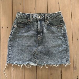 Wild Fable Denim Jean Skirt Acid Wash Distressed size 4